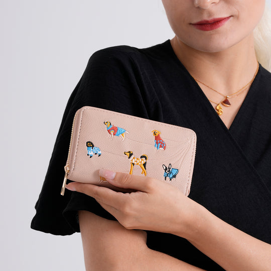 Blumen Design Geldbörse mit RFID Schutz, PU Leder, 16 x 3 x 10 cm, Hellgrün