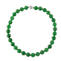 D'Joy Grüne Jade Halskette ca. 50 cm 925 Silber Rhodiniert (gefärbte) ca. 300.00 ct