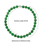 D'Joy Grüne Jade Halskette ca. 50 cm 925 Silber Rhodiniert (gefärbte) ca. 300.00 ct