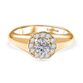 EVER TRUE Moissanit Ring Nickelfreies Messing (Größe 21.00) ca. 0,69 ct