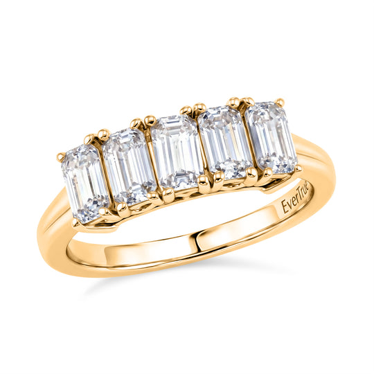 EVER TRUE Moissanit Ring Nickelfreies Messing (Größe 20.00) ca. 1,30 ct