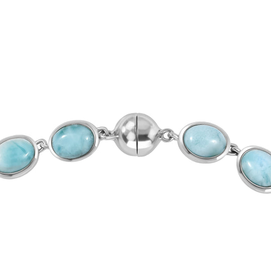 D'Joy Larimar Armband ca. 19 cm 925 Silber rhodiniert ca. 22,02 ct.