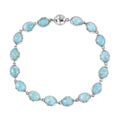 D'Joy Larimar Armband ca. 20 cm 925 Silber rhodiniert ca. 23,49 ct.