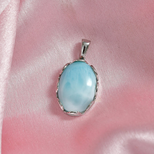 D'Joy Larimar Anhänger 925 Silber rhodiniert ca. 13,99 ct.