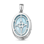 D'Joy Larimar Anhänger 925 Silber rhodiniert ca. 13,99 ct.
