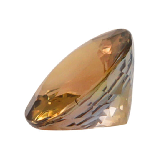 AAAA Natural Golden Tanzanite Round 6.5 Faceted Cut, ca. 1.20 ct