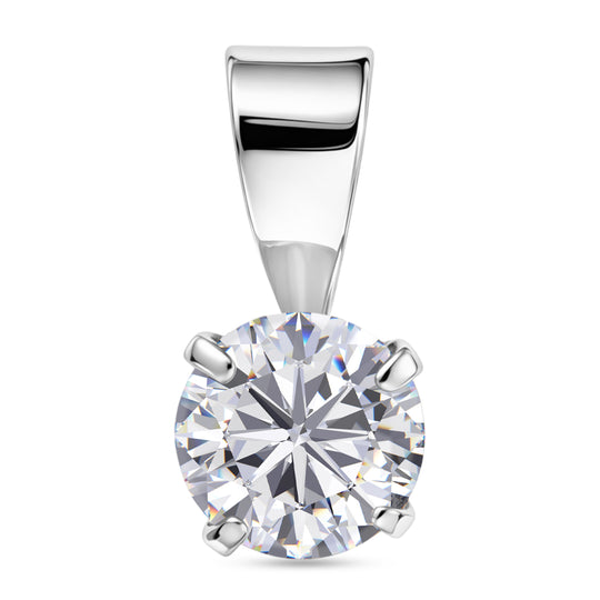 Moissanit Anhänger 925 Silber platiniert ca. 0.50 ct