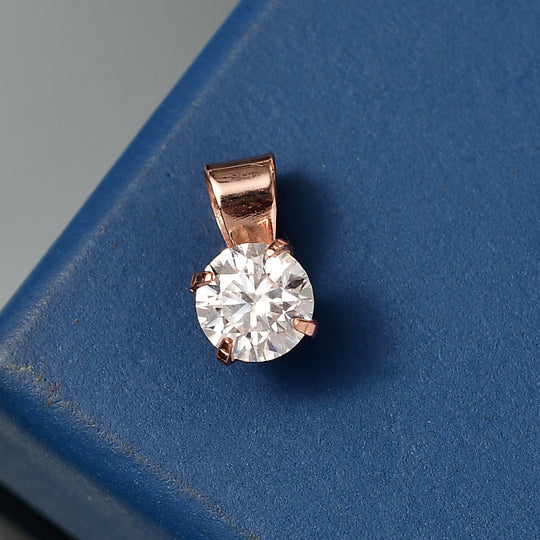 Moissanit Anhänger 925 Silber platiniert ca. 0.50 ct