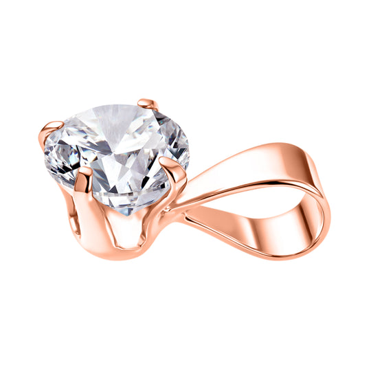Moissanit Anhänger 925 Silber platiniert ca. 0.50 ct