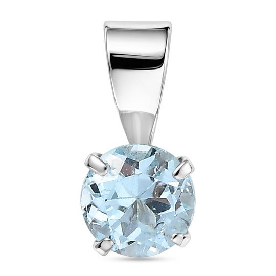 Roter Granat Anhänger 925 Silber platiniert ca. 0.62 ct
