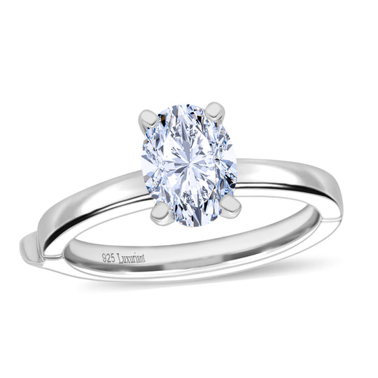LUXURIANT DIAMOND - Lab Grown Diamant (Rund) VS-EF SGL zertifiziert Ring 925 Silber rhodiniert (Größe 19.00) ca. 1.00 ct