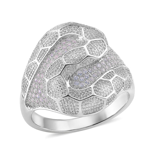 Weißer Zirkonia Ring Nickelfreies Messing (Größe 18.25)