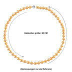 Goldene Muschelkernperle (9-11 mm) Halskette ca. 60 cm 316L Edelstahl