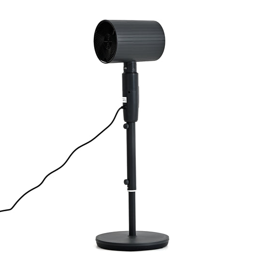 LIVMORE 2-in-1 Turmventilator mit Heizfunktion, Fernbedienung, LCD-Display, 12-Stunden-Timer, oszillierend, höhenverstellbar, Carbongrau