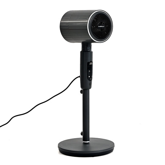 LIVMORE 2-in-1 Turmventilator mit Heizfunktion, Fernbedienung, LCD-Display, 12-Stunden-Timer, oszillierend, höhenverstellbar, Carbongrau