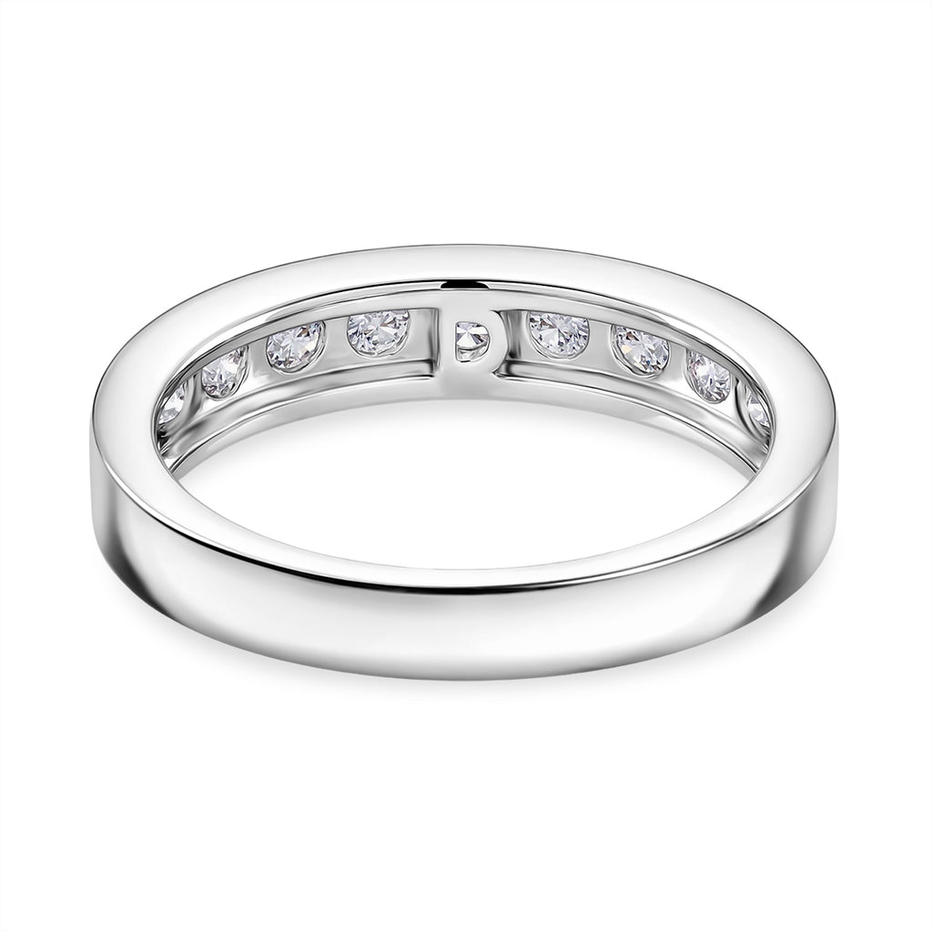 D'Joy Moissanit Ring 925 Silber Rhodiniert (Größe 18.50) ca. 1.00 ct