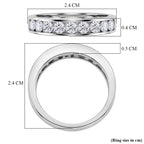 D'Joy Moissanit Ring 925 Silber Rhodiniert (Größe 19.00) ca. 1.00 ct