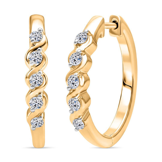 LUXURIANT DIAMOND - Lab Grown Diamant SI-GH Ohrringe 925 Silber Rhodiniert (10-15 Werktage Lieferzeit) ca. 0.25 ct