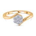 LUXURIANT DIAMOND - Lab Grown Diamant SI-GH Ring 925 Silber 750 Vergoldet (Größe 17.00) (10-15 Werktage Lieferzeit) ca. 0.25 ct