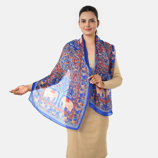 LA MAREY - Seidenschal 100% Seide 50 x 170 cm Rot