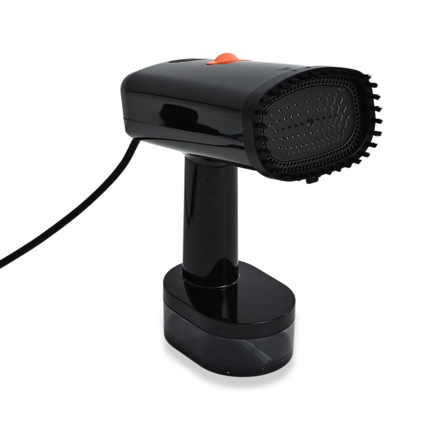 VACUUM GARMENT STEAMER VOLTAGE:220-240V 50/60Hz POWER:2100W WATER TANK CAPACITY:370ML HEATING TIME:28S                                     Air output:32g/min   Suction power: 5000Pa                              Working time: 11mins Cord length:1.8M, exte