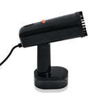 VACUUM GARMENT STEAMER VOLTAGE:220-240V 50/60Hz POWER:2100W WATER TANK CAPACITY:370ML HEATING TIME:28S                                     Air output:32g/min   Suction power: 5000Pa                              Working time: 11mins Cord length:1.8M, exte