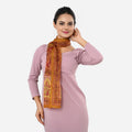 LA MAREY Seidenschal, 50x170cm, 100% Seide, Rosa Rot