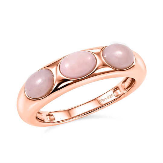 D'Joy AA Rosa Opal Ring 925 Silber 750 rosévergoldet (Größe 20.00) ca. 1,26 ct