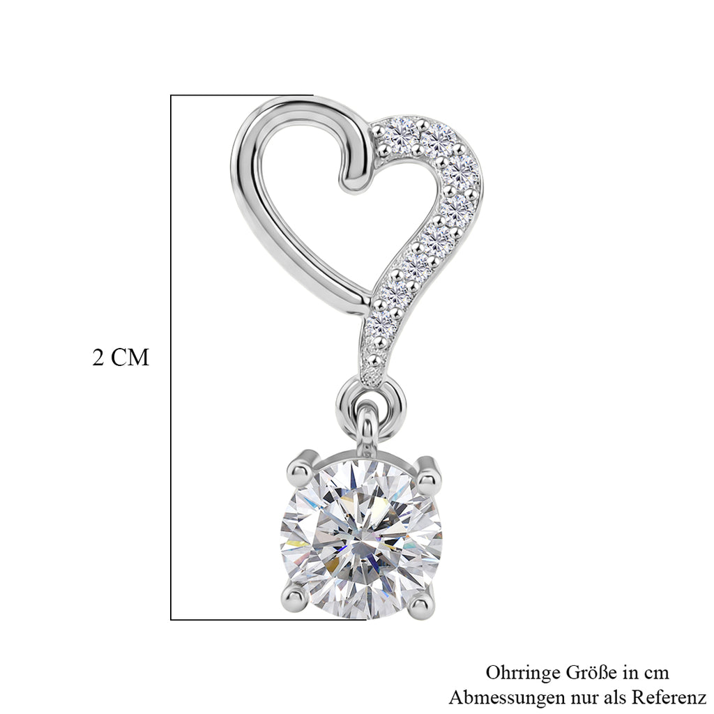 EVER TRUE Moissanit Ohrringe Nickelfreies Messing ca. 1,67 ct.