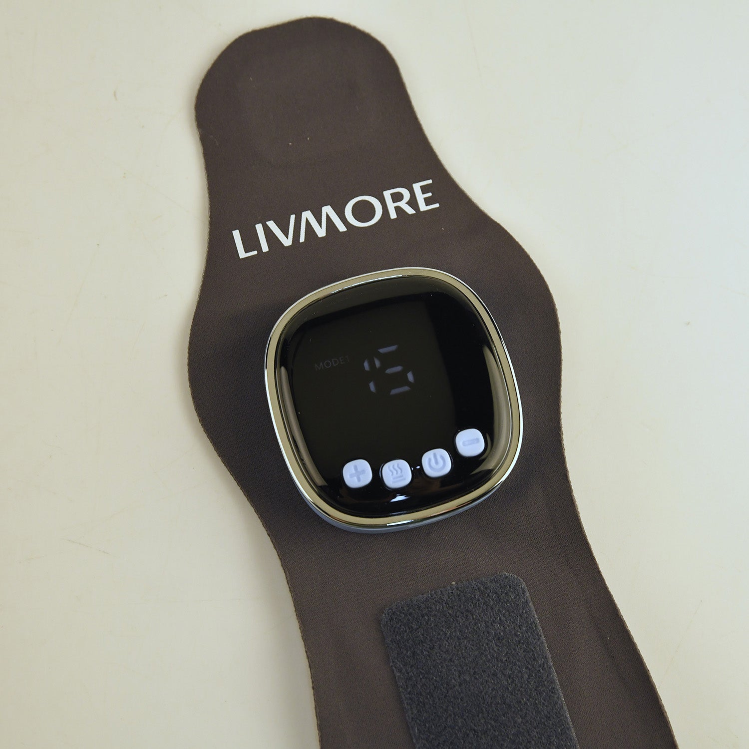 LIVMORE EMS-Handgelenkbandage mit Niederfrequenzimpulsen, Wärmefunktion, 6 Modi und 19 Intensitätsstufen, Grau