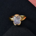 EVER TRUE AAA Regenbogen Mondstein Ring Nickelfreies Messing (Größe 18.00) ca. 3,94 ct
