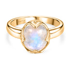 EVER TRUE AAA Regenbogen Mondstein Ring Nickelfreies Messing (Größe 20.00) ca. 3,94 ct