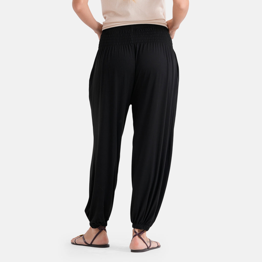 LA MAREY Jersey Komforthose mit Smokbund, Einheitsgröße, Schwarz