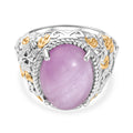 EVER TRUE Kunzit Ring Nickelfreies Messing, Bicolor, (Größe 16.00) ca. 11,40 ct