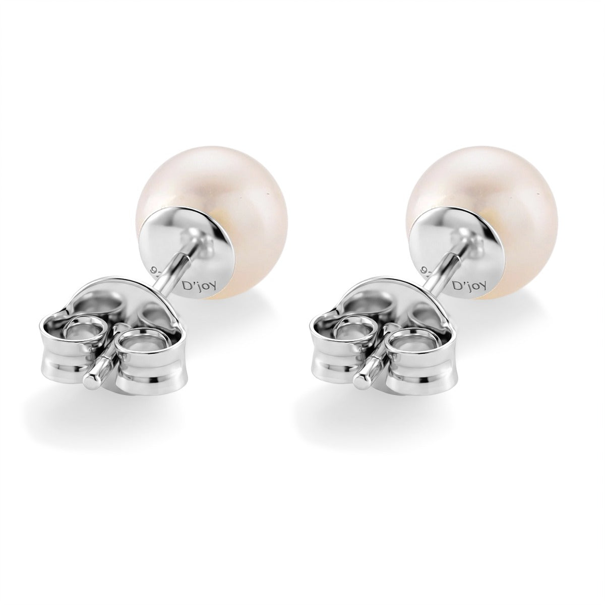 D'Joy AAA Zhuji Akoya-Perle (6-7 mm) Ohrringe 925 Silber rhodiniert