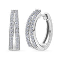 LUXURIANT DIAMOND - Lab Grown Diamant SI-GH Ohrringe 925 Silber Rhodiniert (10-15 Werktage Lieferzeit) ca. 0.50 ct
