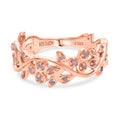 D'Joy Natürlicher Rosa Diamant Ring 925 Silber 750 Roségold vermeil (Größe 15.25) ca. 0.20 ct