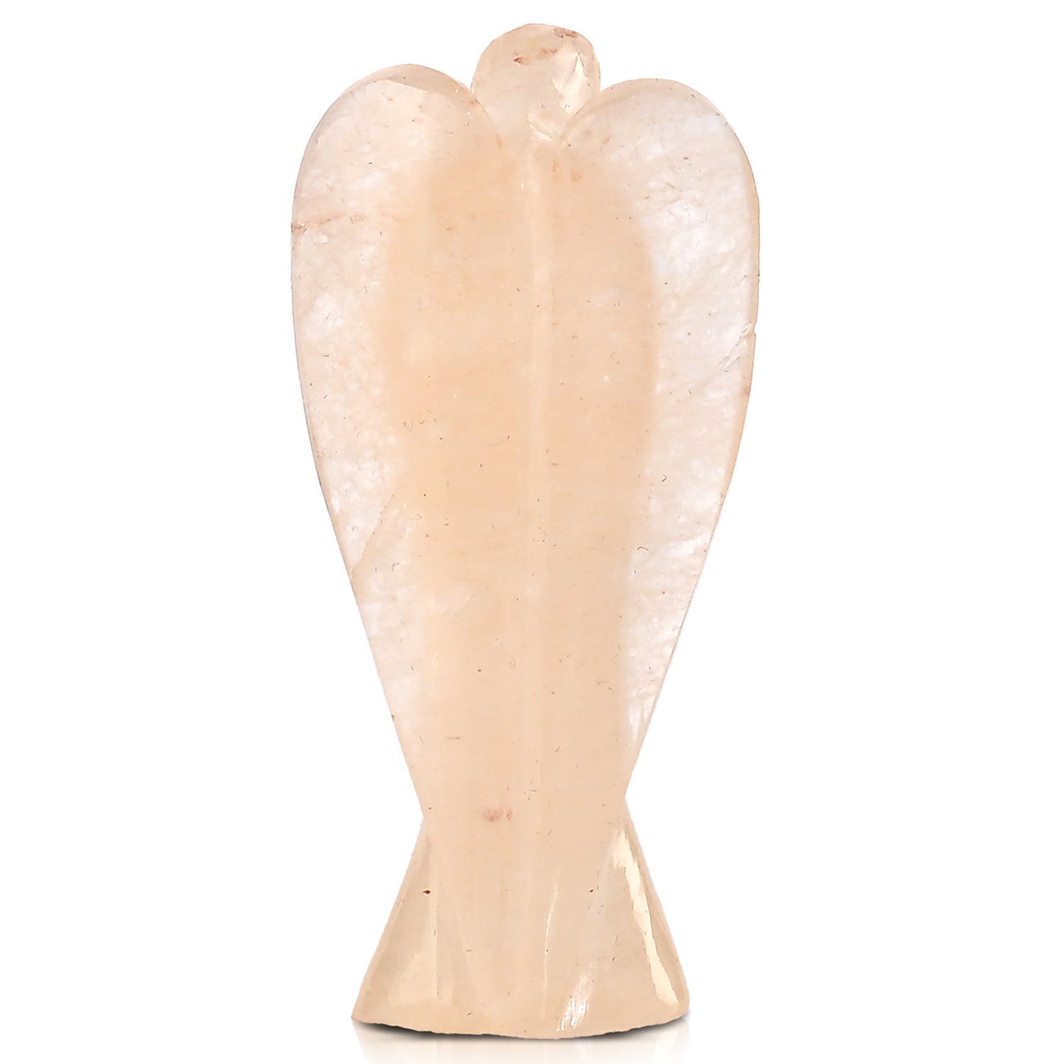LIVMORE Handgeschnitzte Schutzengel Figur Gelber Aventurin ca. 7,62 cm
