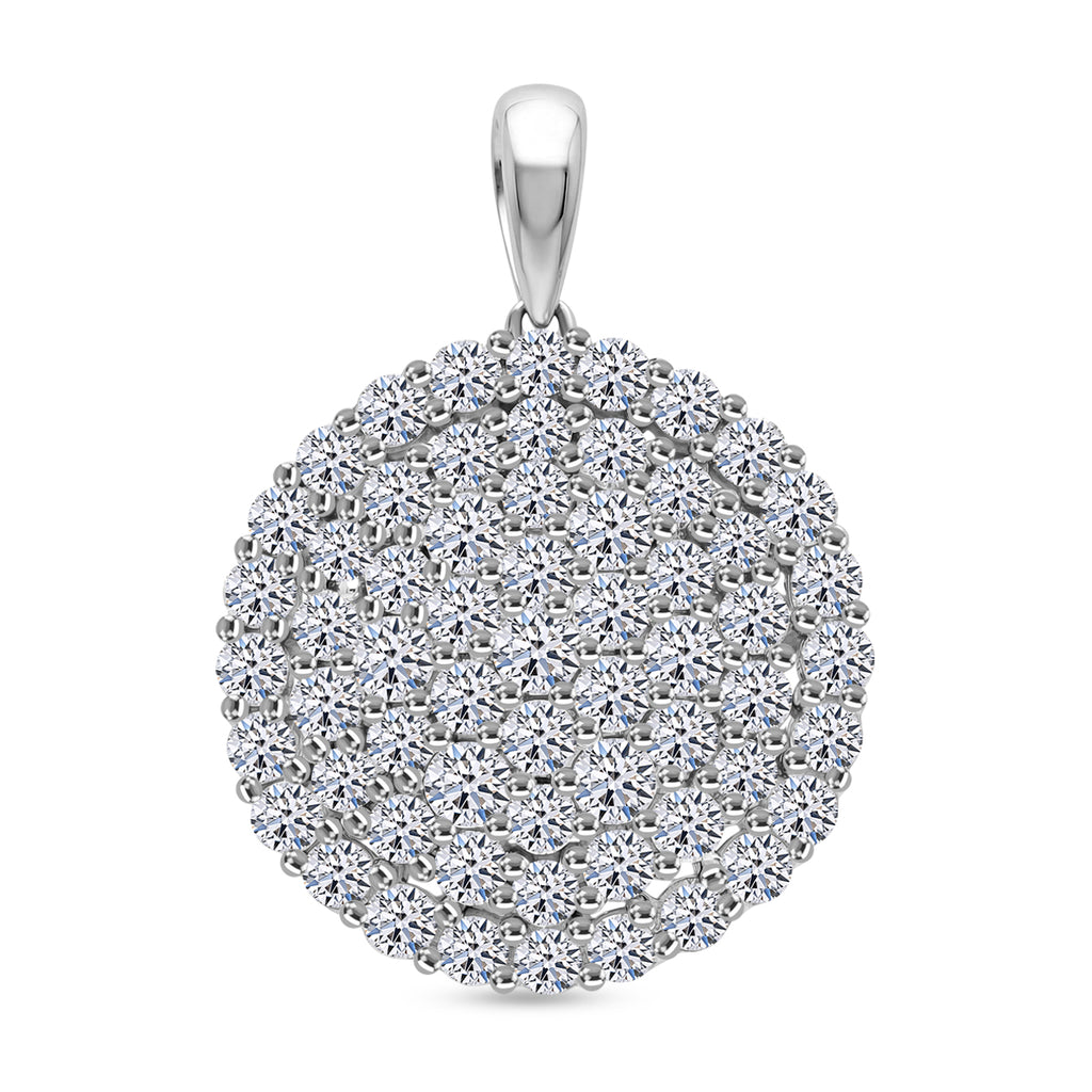 LUXURIANT DIAMOND - Lab Grown Diamant SI-GH Anhänger 925 Silber Rhodiniert ca. 3,00 ct.