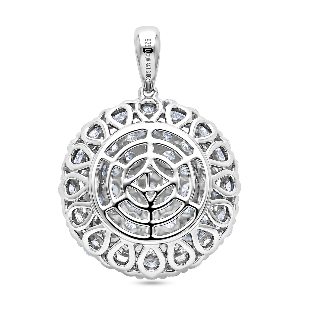 LUXURIANT DIAMOND - Lab Grown Diamant SI-GH Anhänger 925 Silber Rhodiniert ca. 3,00 ct.