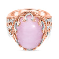 EVER TRUE Kunzit Ring Nickelfreies Messing, Bicolor, (Größe 16.00) ca. 11,38 ct