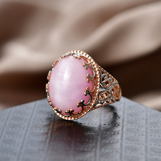 EVER TRUE Kunzit Ring Nickelfreies Messing, Bicolor, (Größe 20.00) ca. 11.38 ct
