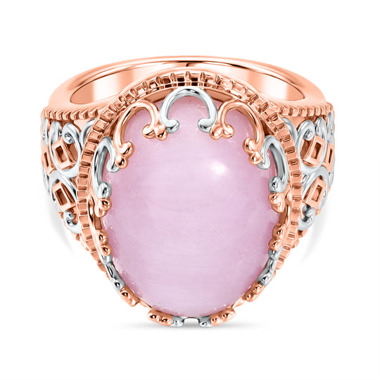 EVER TRUE Kunzit Ring Nickelfreies Messing, Bicolor, (Größe 20.00) ca. 11.38 ct