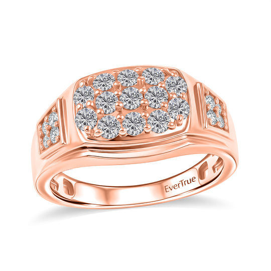 EVER TRUE Moissanit Ring Nickelfreies Messing (Größe 21.00) ca. 0,79 ct