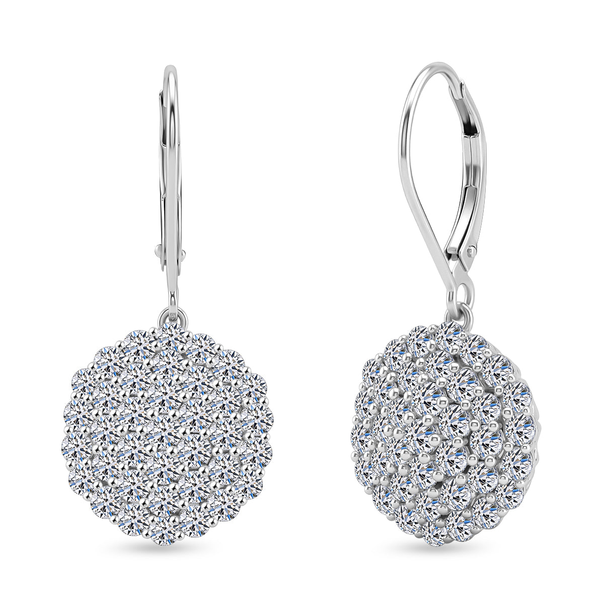 LUXURIANT DIAMOND - Lab Grown Diamant SI-GH Ohrringe 925 Silber Rhodiniert ca. 3.00 ct