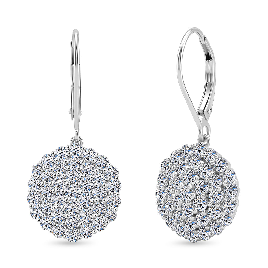 LUXURIANT DIAMOND - Lab Grown Diamant SI-GH Ohrringe 925 Silber Rhodiniert ca. 3.00 ct