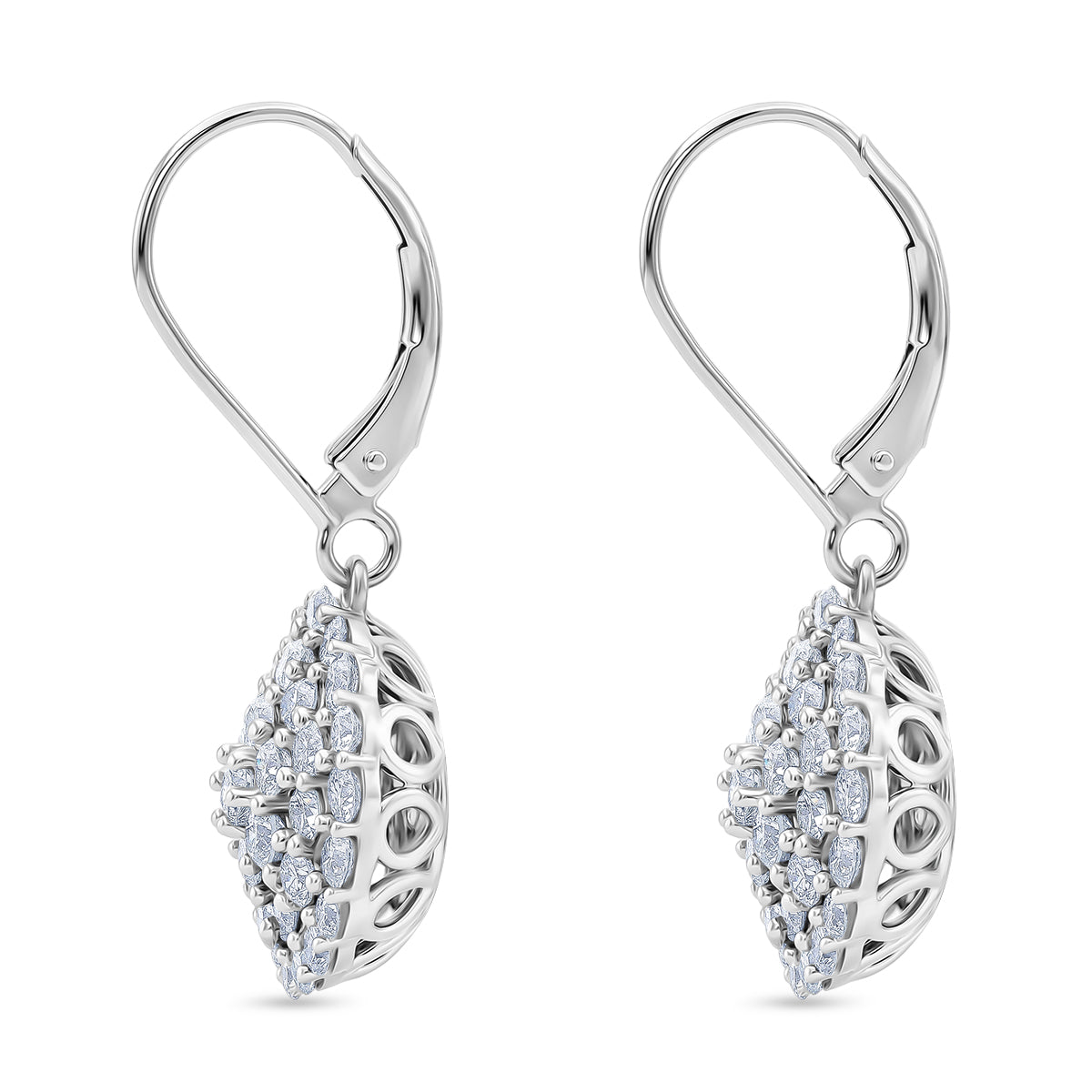 LUXURIANT DIAMOND - Lab Grown Diamant SI-GH Ohrringe 925 Silber Rhodiniert ca. 3.00 ct