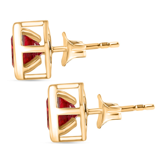 D'Joy Sunset Quarz Triplette Ohrringe 925 Silber 750 Gelb Vergoldet ca. 3.14 ct