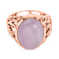 EVER TRUE Kunzit Ring Nickelfreies Messing Roségoldfarben (Größe 16.00) ca. 11.28 ct