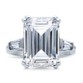Weißer Zirkonia (14x10mm) Ring Nickelfreies Messing (Größe 19.00)